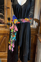 Boho festival Fringe Belt Scarf, bohemian silk Recycled vintage silk sari Fabric ribbons, Hippie Hand Knitted Belt, Boho Hippie Clothing
