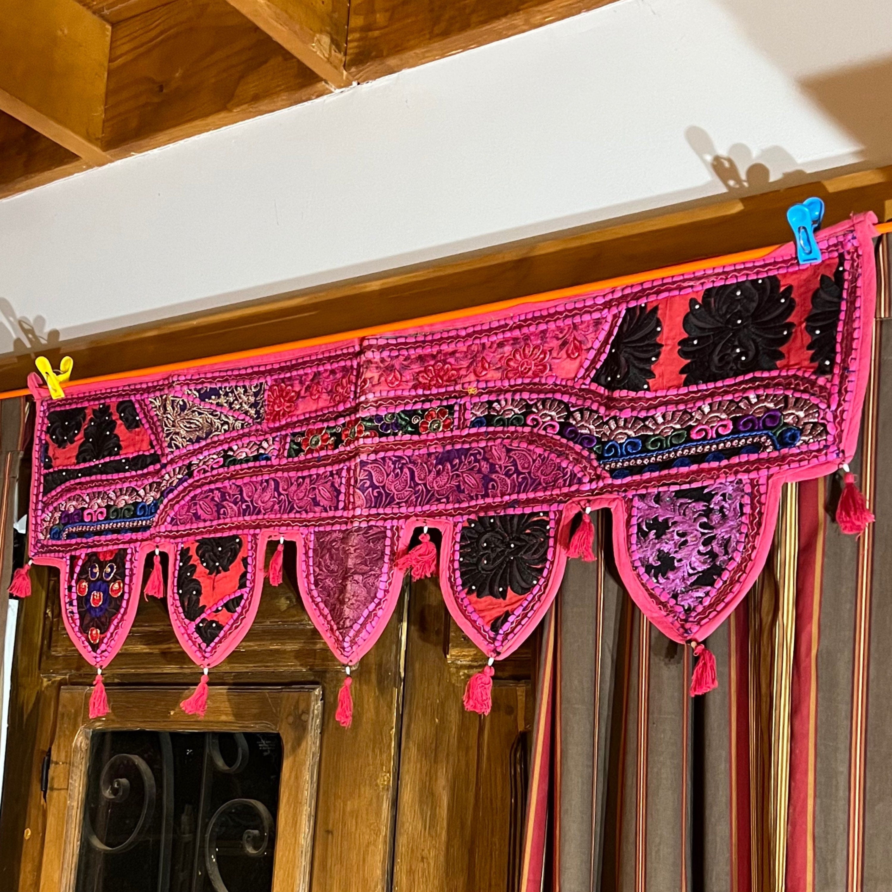 Door Toran Festival Bohemian Colorful Wall Hanging, Cotton Boho Toran Tapestry, Window Hanging, Door Hanging