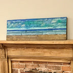 Wall Reclaimed Wood Art Decor, modern large Rustic Mix Media, Sculpture Geometric Abstract County Cabin Beach Farmhouse Coastal Wall Art