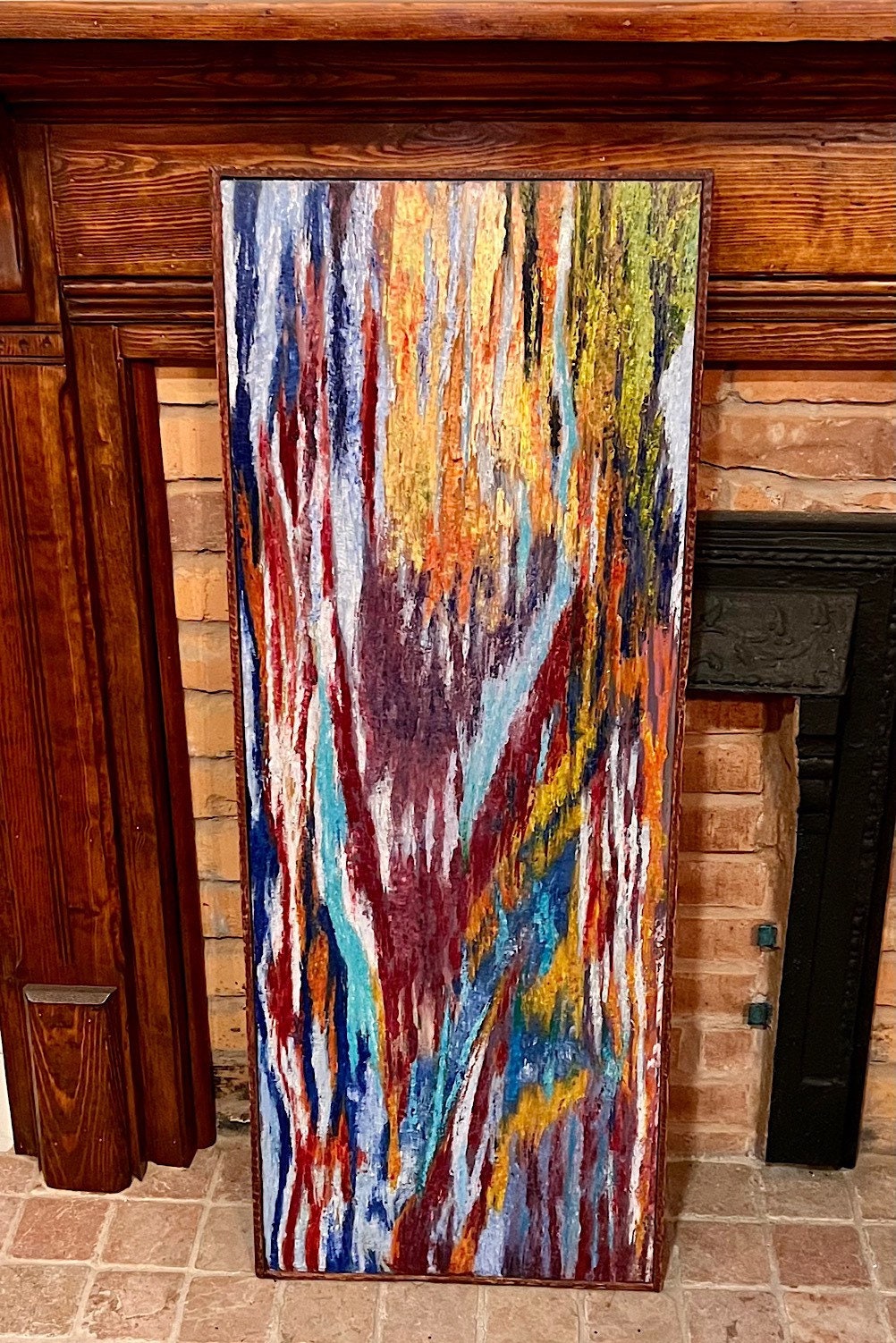 Wall Modern Large Reclaimed Wood Art, Abstract Mix Media Decor Original Oil Painting Wall Art, Farmhouse country CabIn Contemporary Decor