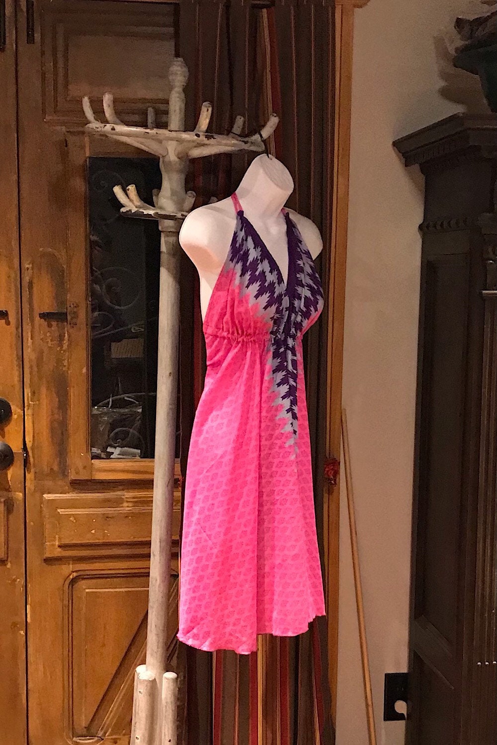 Bohemian Festival Dress, Boho  Dress Ethnic Beach Short Dress, Festival Dress, Hippie Dress, Women Vintage Silk Boho Chic Gypsy Dress