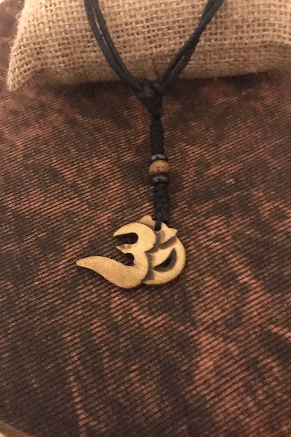 Carved Bone Pendant Necklace/ Chakra Necklace/ BoHo Bone Necklace/ Om Pendant/ Festival Jewelry/ Bone Pendant/ Spiritual Jewelry Gifts