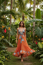 Ethnic, Gypsy, Hippie, Festival, Ruffle dress, additional view 4 from Ariel La Boutique
