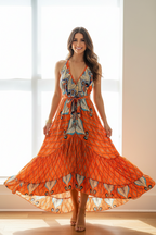 Ethnic, Gypsy, Hippie, Festival, Ruffle dress, additional view 6 from Ariel La Boutique