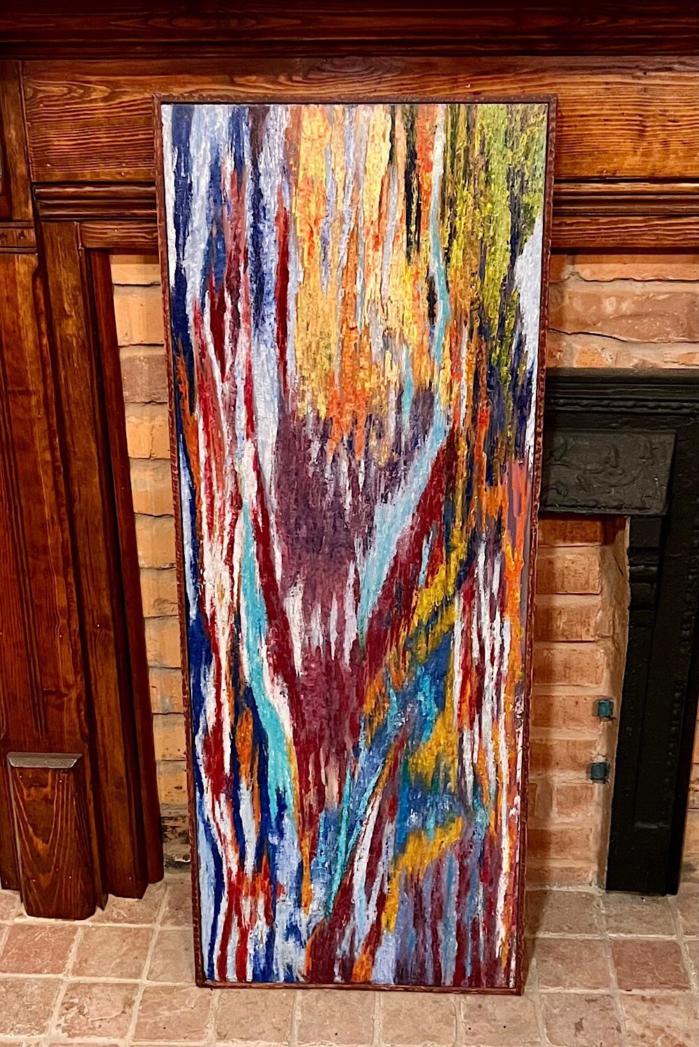 Wall Modern Large Reclaimed Wood Art, Abstract Mix Media Decor Original Oil Painting Wall Art, Farmhouse country CabIn Contemporary Decor