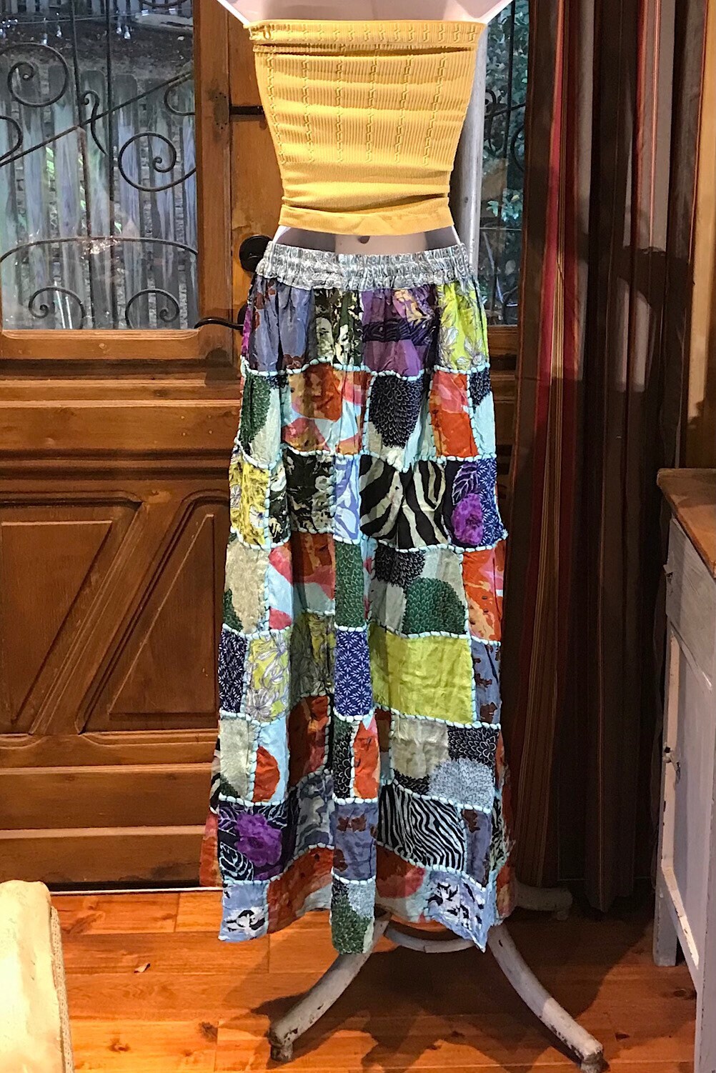 Boho long Skirt, Patchwork Long Maxi Skirt, Bohemian Boho Chic Festival Skirt, Ethnic Hippie Summer One Size Feminine Long Skirt, Boho SkIrt