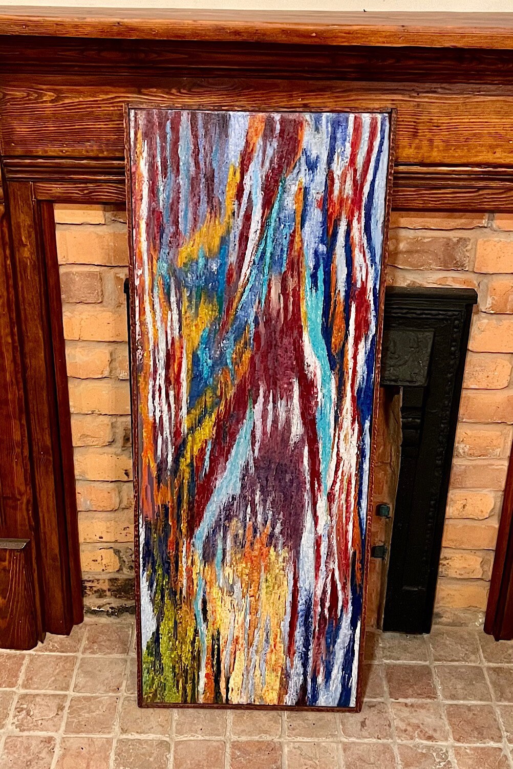 Wall Modern Large Reclaimed Wood Art, Abstract Mix Media Decor Original Oil Painting Wall Art, Farmhouse country CabIn Contemporary Decor