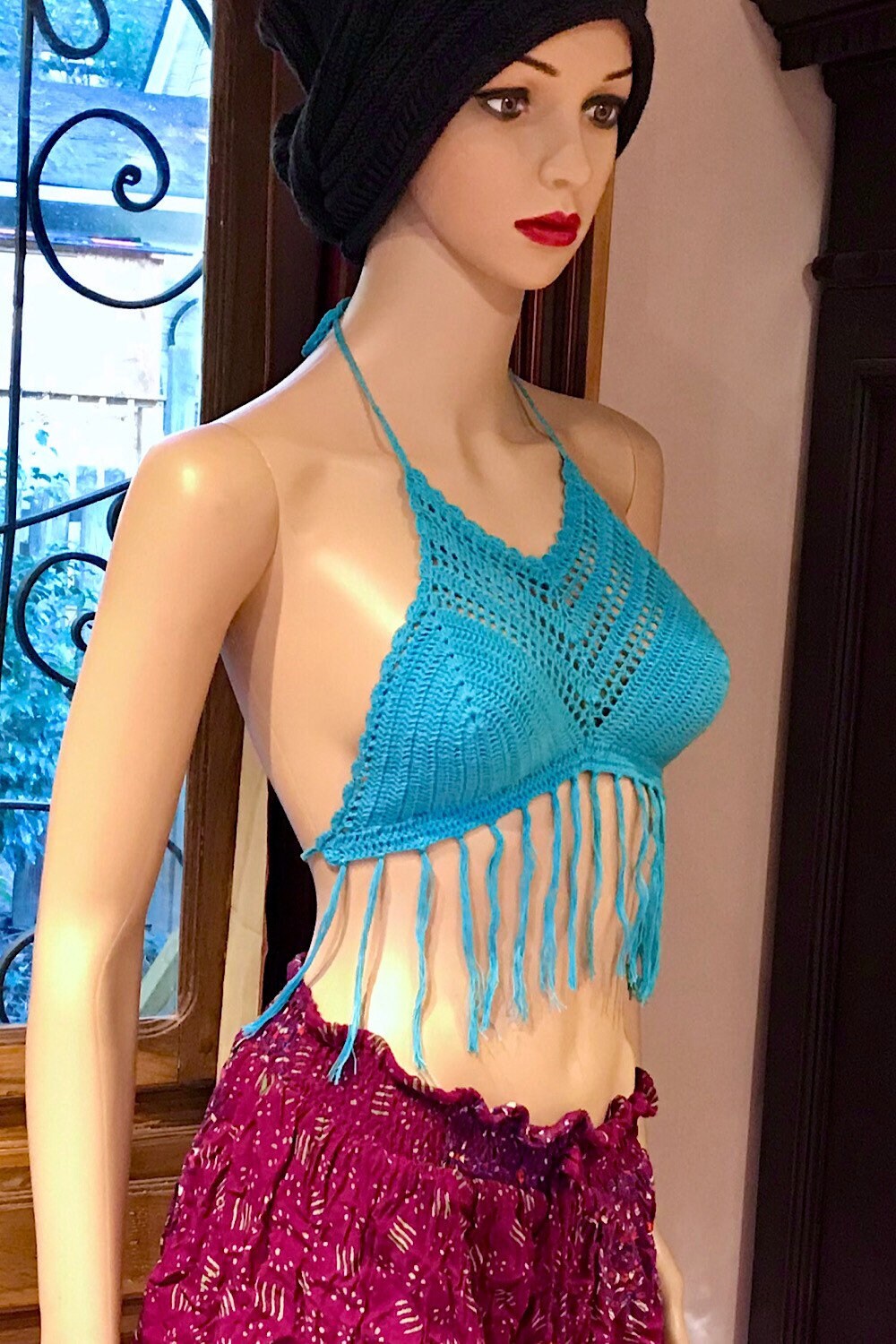 Crochet Bralette Top, Crochet Halter Top, Festival Crop Top, Festival Hippie Bralette, Boho Crop Top, Summer Beach Crochet Top, Festival Top