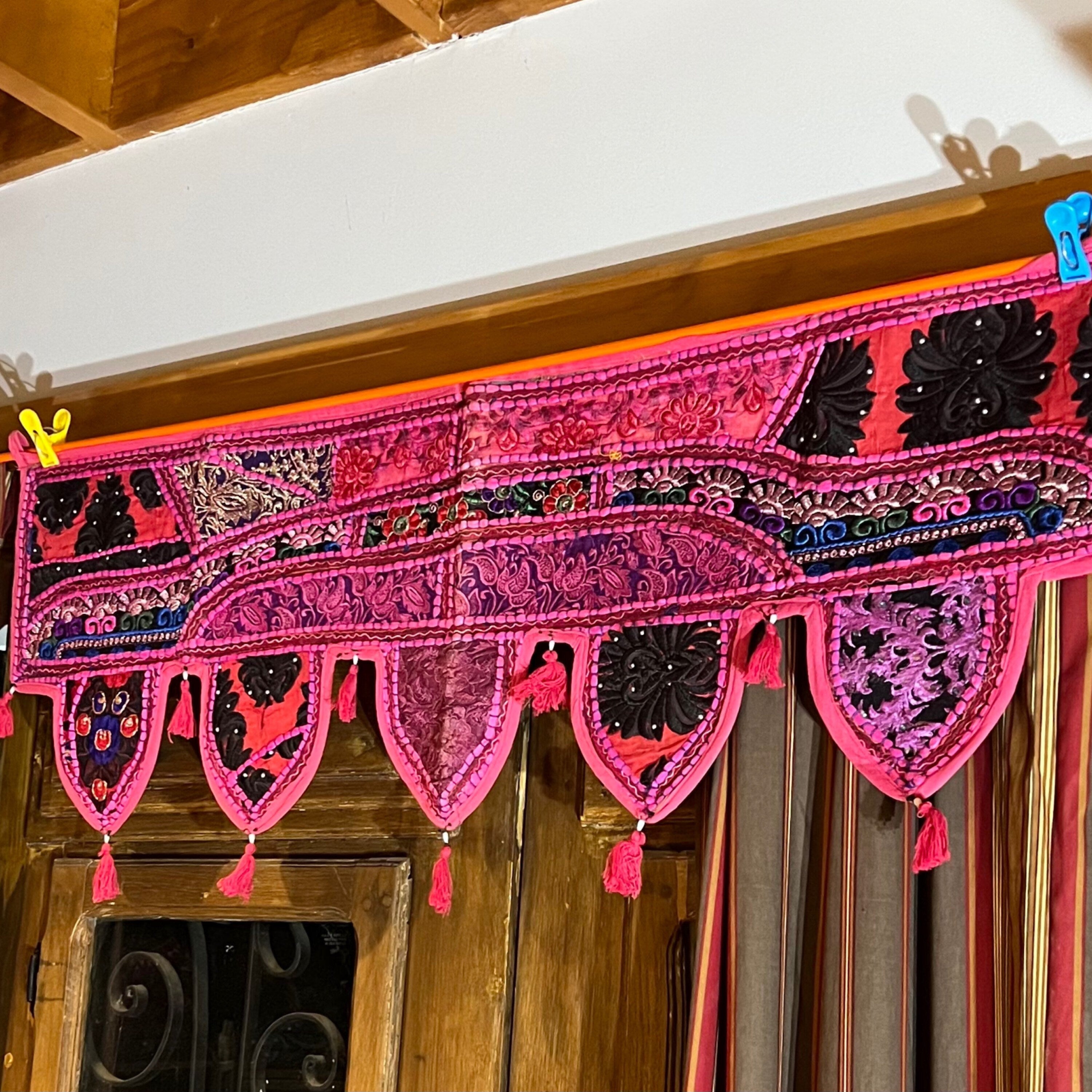 Door Toran Festival Bohemian Colorful Wall Hanging, Cotton Boho Toran Tapestry, Window Hanging, Door Hanging