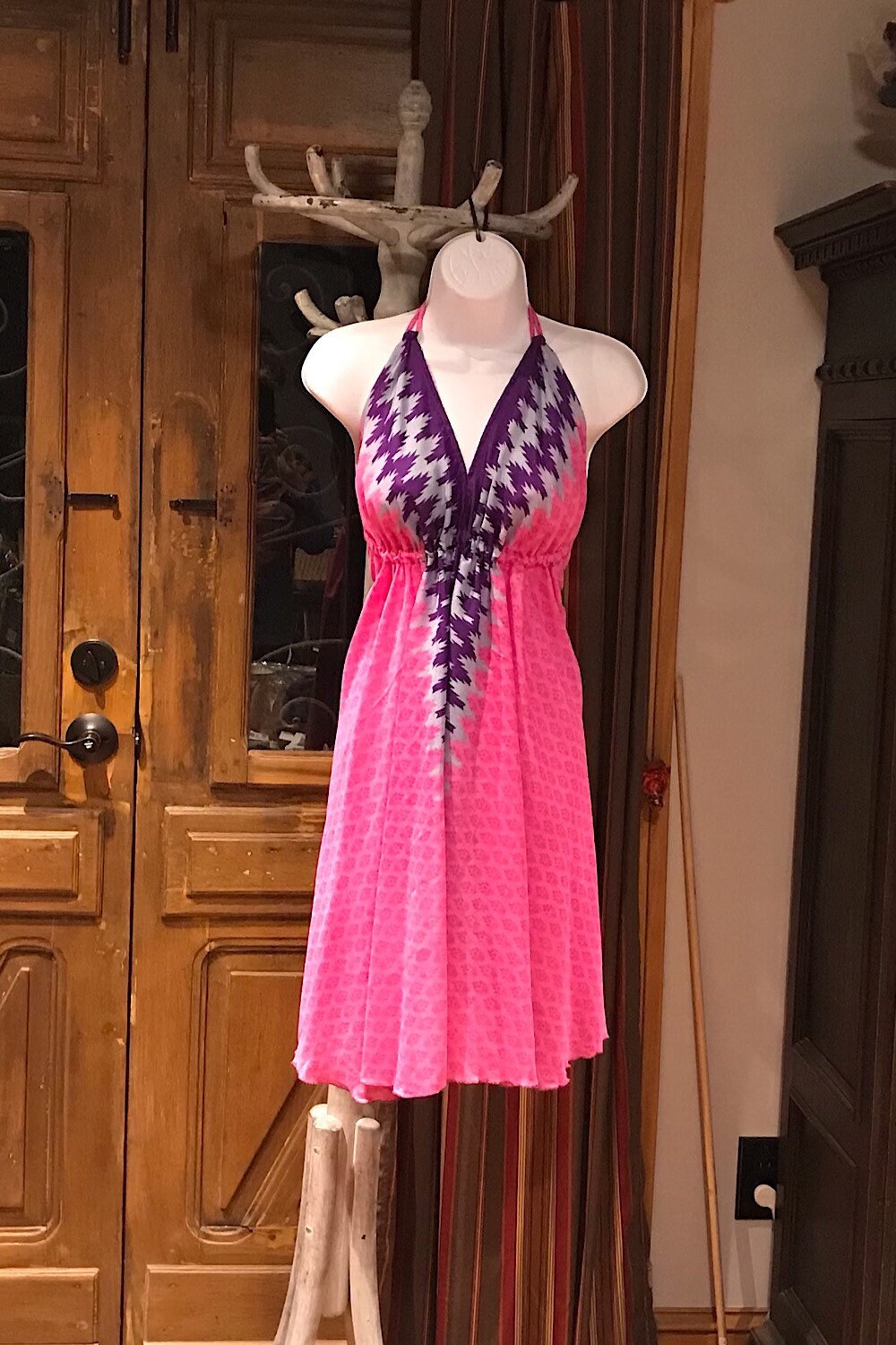 Bohemian Festival Dress, Boho  Dress Ethnic Beach Short Dress, Festival Dress, Hippie Dress, Women Vintage Silk Boho Chic Gypsy Dress