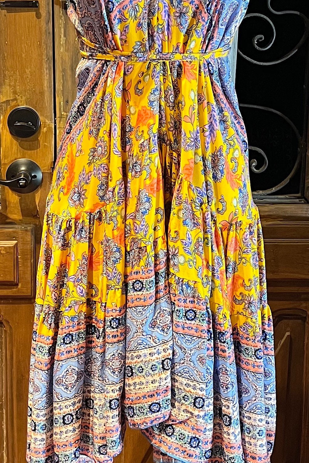Boho Ruffle Dress, Hippie Dress, Open back Dress, Bohemian Festival Ethnic Dress, Boho Dress, Beach Halter Ruffle Dress Gypsy Boho Dress