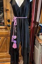 Boho festival Rope Belt Pom Pom Belt, Hippie Wrap Belly Dance Belt, Belly Chain Belts, Tassel Belts, Tribel Ethnic Rope Adjustable Belt