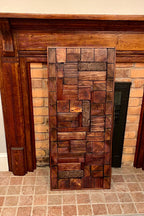 Wall Reclaimed Wood Art Decor, modern large Rustic Mix Media, Sculpture Geometric Abstract County Cabin 3d Mosaic Farmhouse Coastal Wall Art
