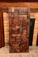Wall Reclaimed Wood Art Decor, modern large Rustic Mix Media, Sculpture Geometric Abstract County Cabin 3d Mosaic Farmhouse Coastal Wall Art
