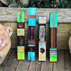 Wall totem Art, Totem Art, Reclaimed Wood Wall modern totem Rustic Mix Media, Sculpture Geometric Abstract County Cabin Farmhouse Beach Art