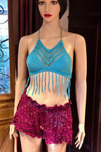 Crochet Bralette Top, Crochet Halter Top, Festival Crop Top, Festival Hippie Bralette, Boho Crop Top, Summer Beach Crochet Top, Festival Top