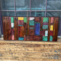Wall Reclaimed Wood Art Decor, modern large Rustic Mix Media, Sculpture Geometric Abstract County Cabin 3d Mosaic Farmhouse Coastal Wall Art