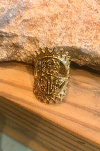 Hamsa ring, Gift for her/Him, Gold ring, Adjustable ring, brass  ring, Festival Jewelry, Boho, Gypsi, Good luck ring, Spiritual Ring