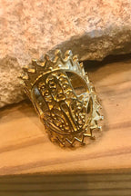 Hamsa ring, Gift for her/Him, Gold ring, Adjustable ring, brass  ring, Festival Jewelry, Boho, Gypsi, Good luck ring, Spiritual Ring