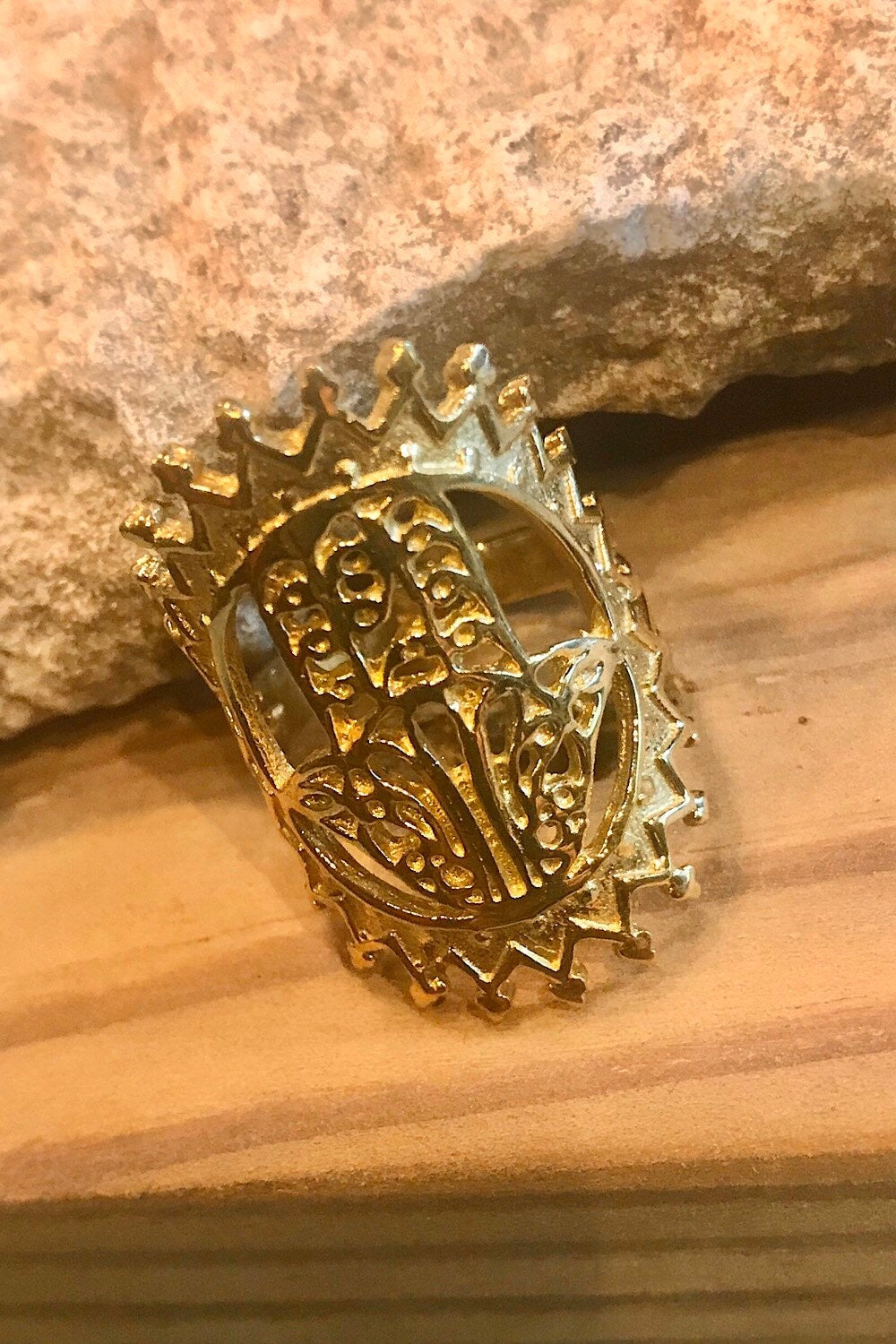 Hamsa ring, Gift for her/Him, Gold ring, Adjustable ring, brass  ring, Festival Jewelry, Boho, Gypsi, Good luck ring, Spiritual Ring