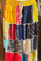 Boho long Skirt, Patchwork Long Maxi Skirt, Bohemian Boho Chic Festival Skirt, Ethnic Hippie Summer One Size Feminine Long Skirt, Boho SkIrt