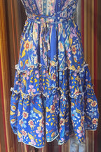 Boho Ruffle Dress, Hippie Dress, Open back Dress, Bohemian Festival Ethnic Dress, Boho Dress, Beach Halter Ruffle Dress Gypsy Boho Dress