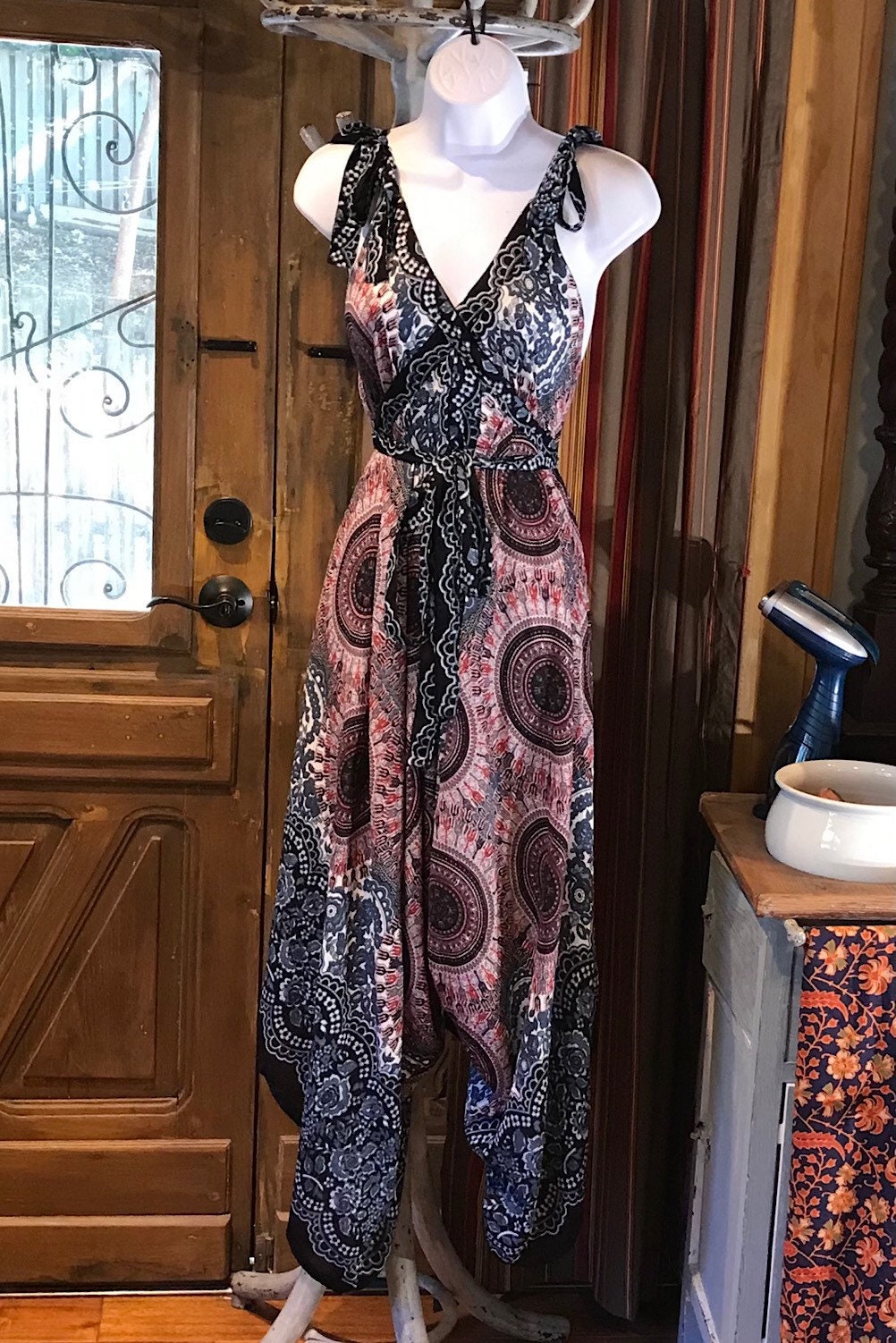 Boho Jumpsuit, Bohemian Clothing, Boho jumpsuit Harem Pants, Loose Yoga  Festival Pants, Wide Leg Women Festival Pants, Hippie Summer Romper
