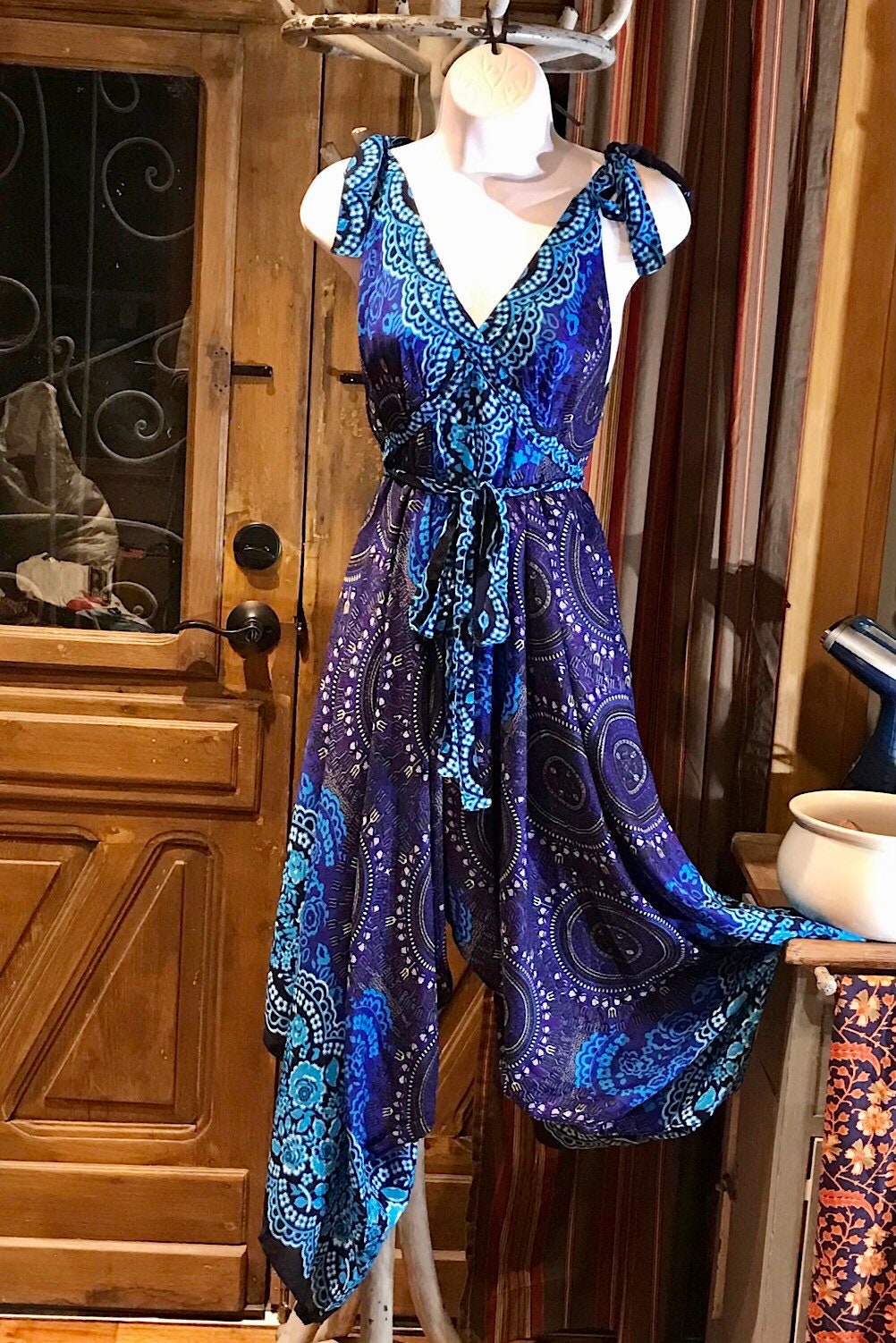 Boho Jumpsuit, Bohemian Clothing, Boho jumpsuit Harem Pants, Loose Yoga  Festival Pants, Wide Leg Women Festival Pants, Hippie Summer Romper