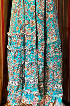 Boho Long Ruffle Dress, Hippie Dress, Open back Dress, Bohemian Festival Ethnic Dress, Boho Dress, Beach Halter Ruffle Boho Gypsy Dress