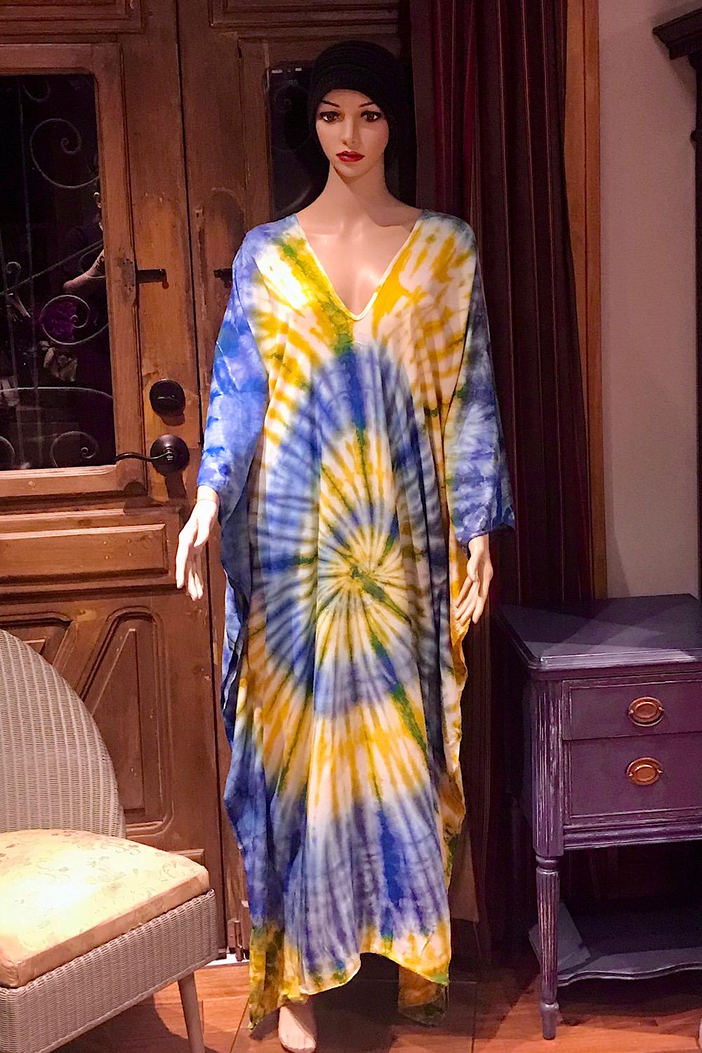 Kaftan Tie Dye Dress, Boho Kaftan kimono Dress, Hippie Kaftan Dress, Bohemian Festival Ethnic Kaftan, Boho Gypsy Dress, Beach Kimono Dress