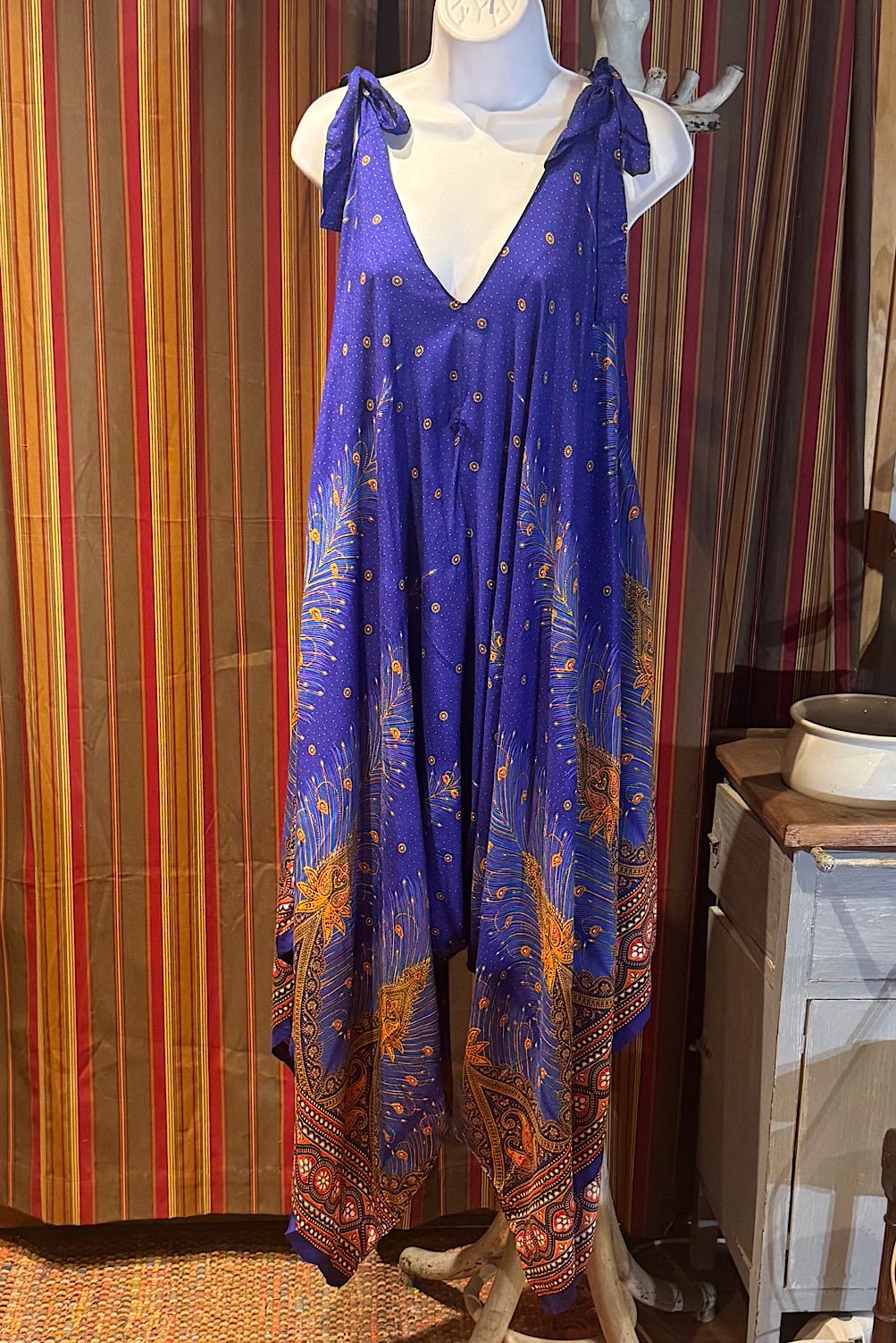 Boho Rayon Jumpsuit: Harem Yoga Festival Pants