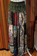 Boho long Skirt, Patchwork Long Maxi Skirt, Bohemian Boho Chic Festival Skirt, Ethnic Hippie Summer One Size Feminine Long Skirt, Boho SkIrt