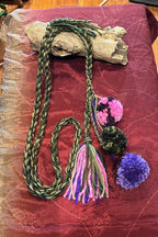 Boho festival Rope Belt Pom Pom Belt, Hippie Wrap Belly Dance Belt, Belly Chain Belts, Tassel Belts, Tribel Ethnic Rope Adjustable Belt