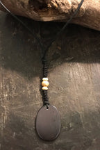 Carved Bone Pendant Necklace/ Chakra Necklace/ BoHo Bone Necklace/ Om Pendant/ Festival Jewelry/ Bone Pendant/ Spiritual Jewelry Gifts