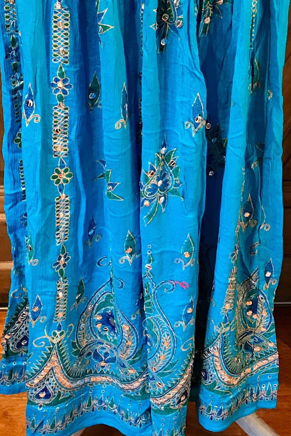 Boho long skirt, Sequined Embroidery Long Maxi Skirt, Bohemian Chic Festival Ethnic Hippie Summer One Size Feminine Long Skirt.