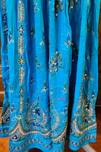 Boho long skirt, Sequined Embroidery Long Maxi Skirt, Bohemian Chic Festival Ethnic Hippie Summer One Size Feminine Long Skirt.
