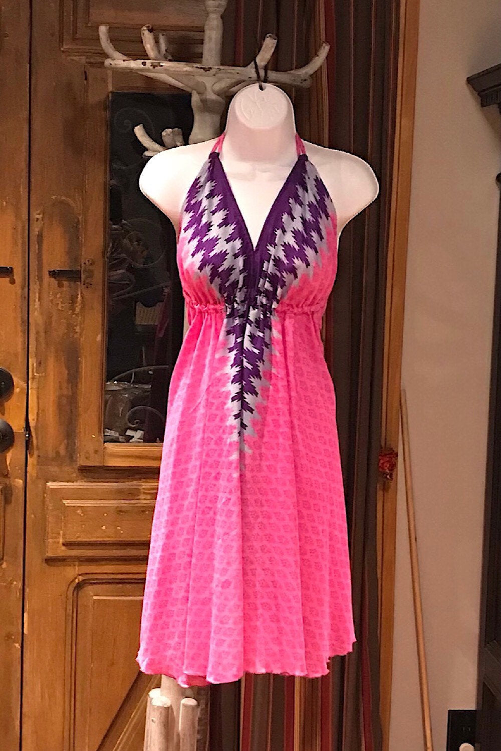 Bohemian Festival Dress, Boho  Dress Ethnic Beach Short Dress, Festival Dress, Hippie Dress, Women Vintage Silk Boho Chic Gypsy Dress
