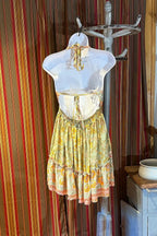 Boho Short Ruffle Dress, Hippie Dress, Open back Dress, Bohemian Festival Ethnic Dress, Boho Dress, Beach Halter Ruffle Boho Gypsy Dress