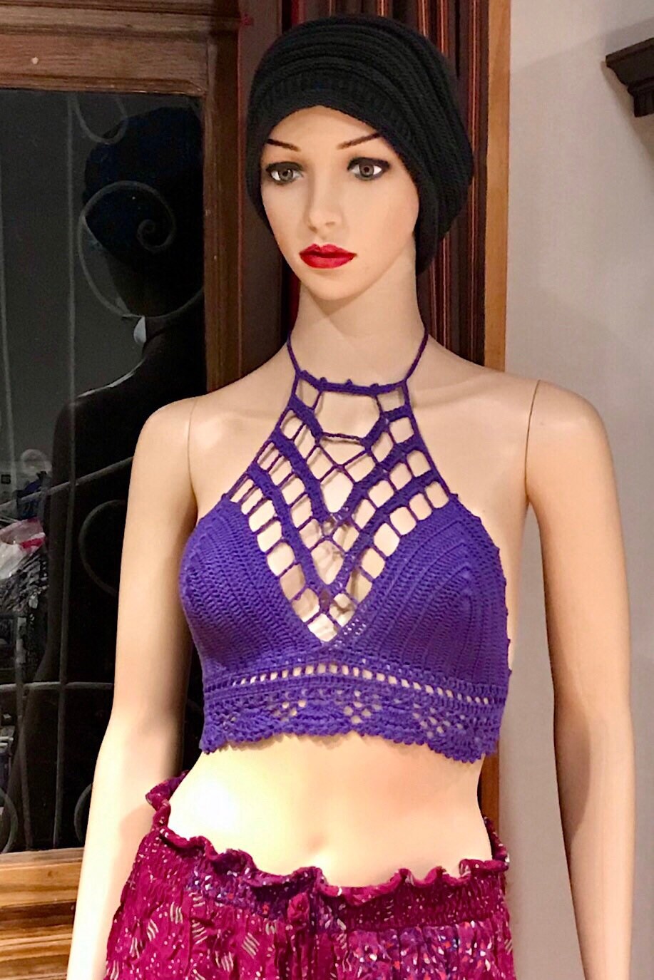 Crochet Bralette Top, Crochet Halter Top, Festival Crop Top, Festival Hippie Bralette, Boho Crop Top, Summer Beach Crochet Top, Festival Top