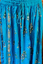 Boho long skirt, Sequined Embroidery Long Maxi Skirt, Bohemian Chic Festival Ethnic Hippie Summer One Size Feminine Long Skirt.