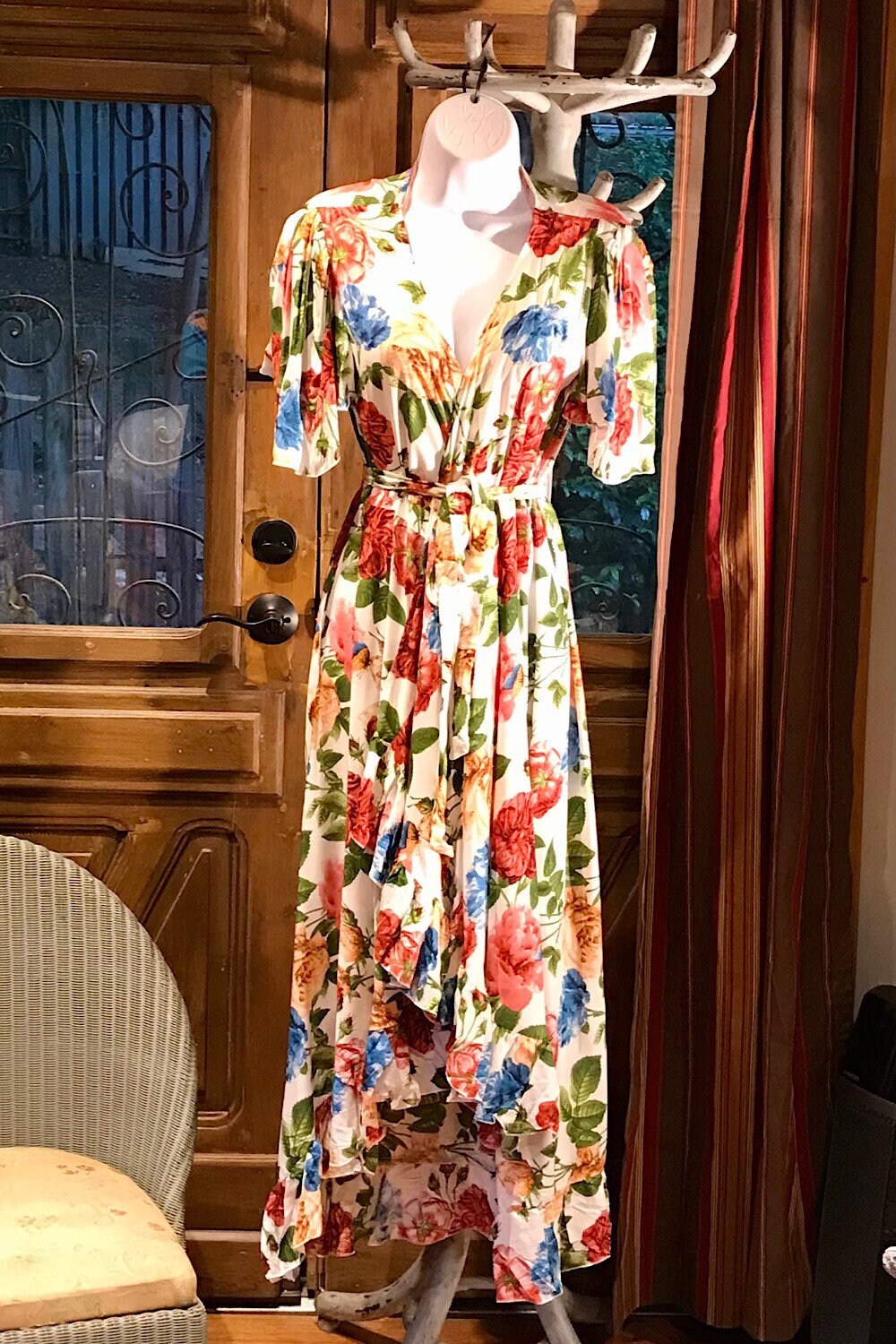 Boho Kimono Long Dress, Hippie Dress, Long Bell Sleeves Dress, Bohemian Festival Ethnic Dress, Boho Dress, Beach Gypsy Adjustable Dress