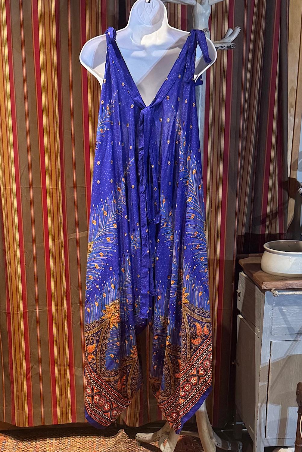 Boho Rayon Jumpsuit: Harem Yoga Festival Pants