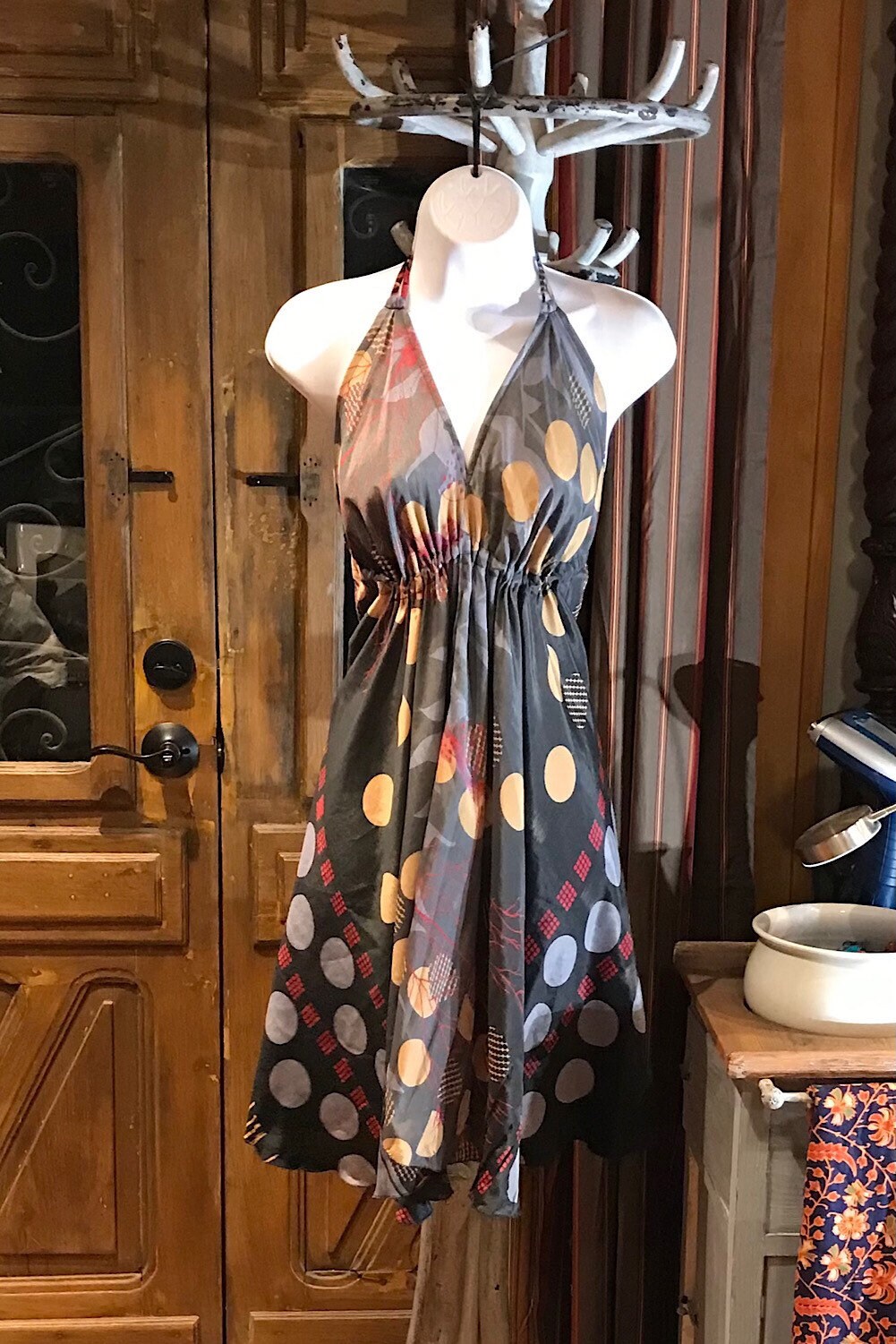 Bohemian Festival Dress, Boho  Dress Ethnic Beach Short Dress, Festival Dress, Hippie Dress, Women Vintage Silk Boho Chic Gypsy Dress
