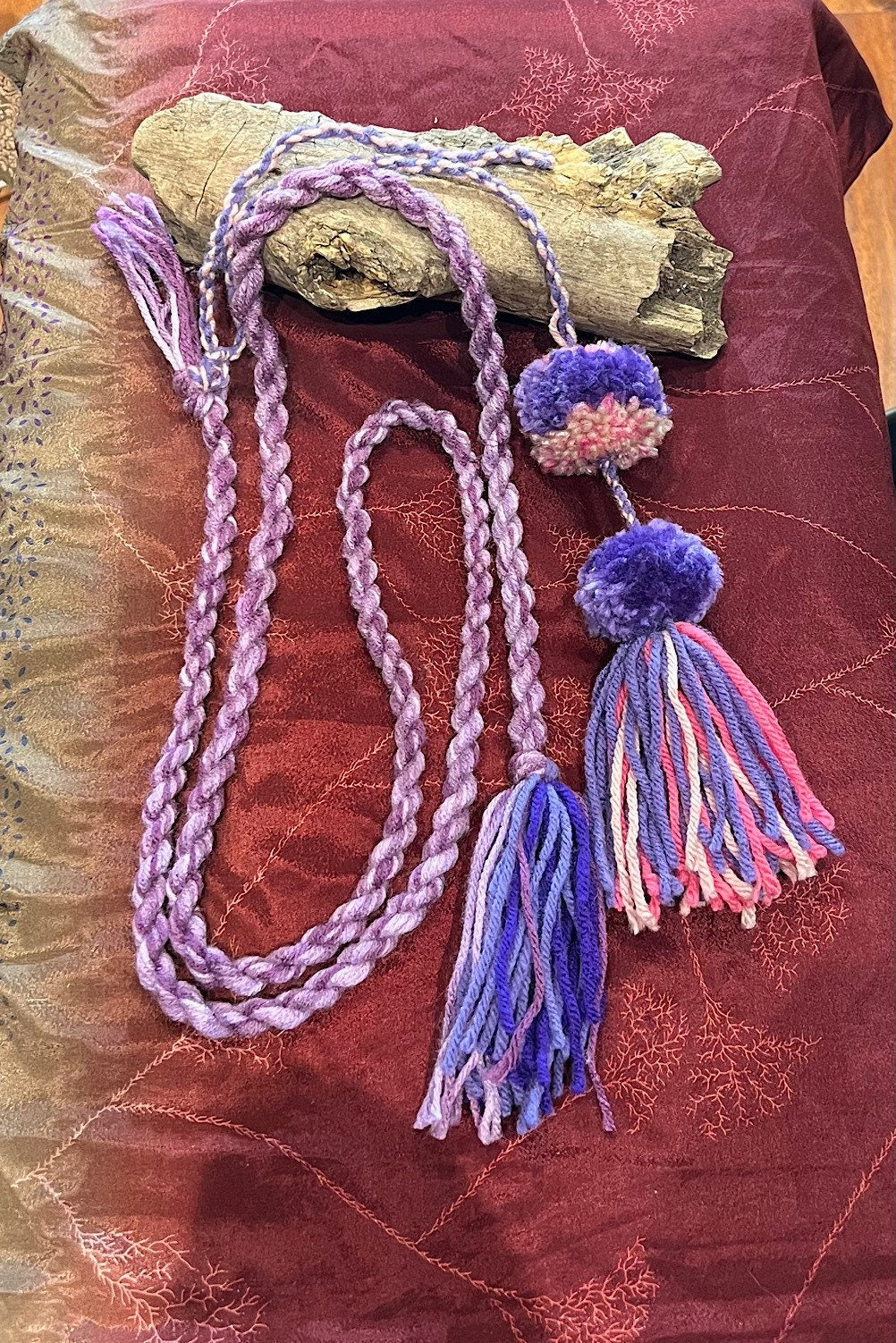 Boho festival Rope Belt Pom Pom Belt, Hippie Wrap Belly Dance Belt, Belly Chain Belts, Tassel Belts, Tribel Ethnic Rope Adjustable Belt