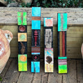 Wall totem Art, Totem Art, Reclaimed Wood Wall modern totem Rustic Mix Media, Sculpture Geometric Abstract County Cabin Farmhouse Beach Art