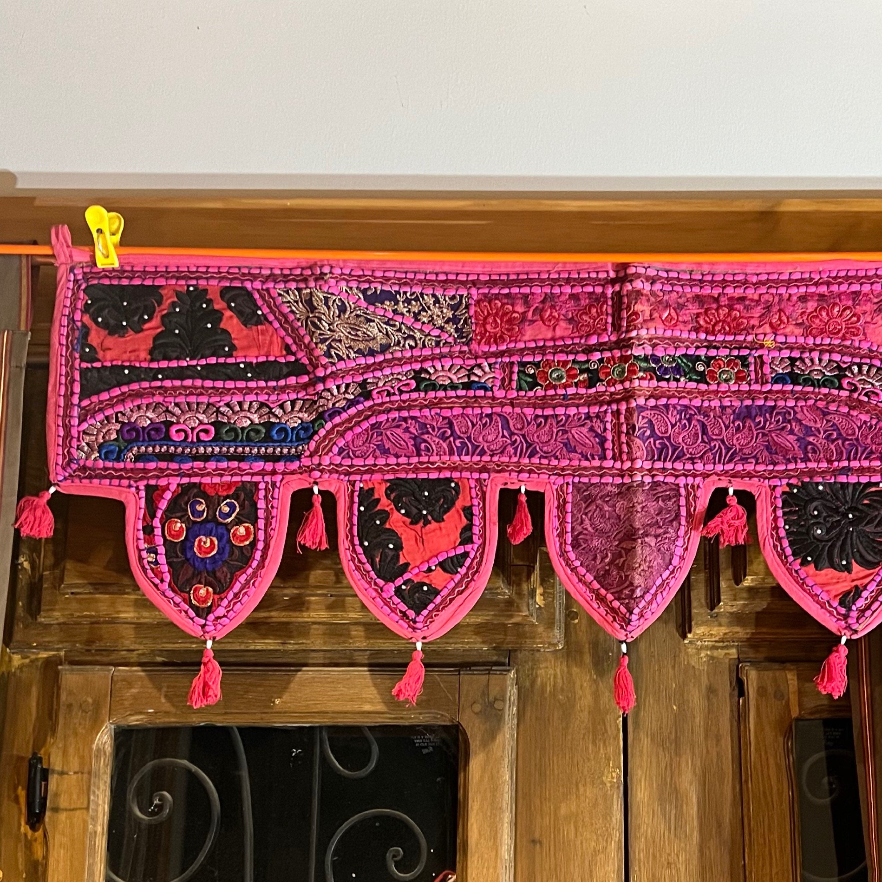 Door Toran Festival Bohemian Colorful Wall Hanging, Cotton Boho Toran Tapestry, Window Hanging, Door Hanging
