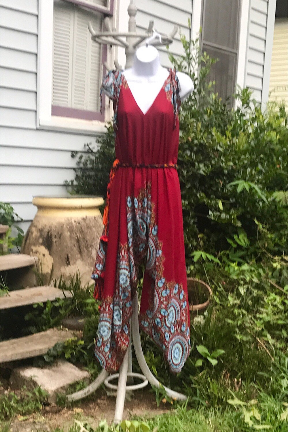 Boho Jumpsuit, Bohemian Clothing, Boho jumpsuit Harem Pants, Loose Yoga  Festival Pants, Wide Leg Women Festival Pants, Hippie Summer Romper