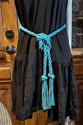 Cotton Long Rope knotted Belt, Twisted Boho festival Hippie Cotton Wrap Unisex belt tassel ends, Tribel Ethnic Rope Adjustable Belt