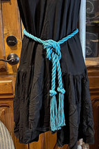 Cotton Long Rope knotted Belt, Twisted Boho festival Hippie Cotton Wrap Unisex belt tassel ends, Tribel Ethnic Rope Adjustable Belt