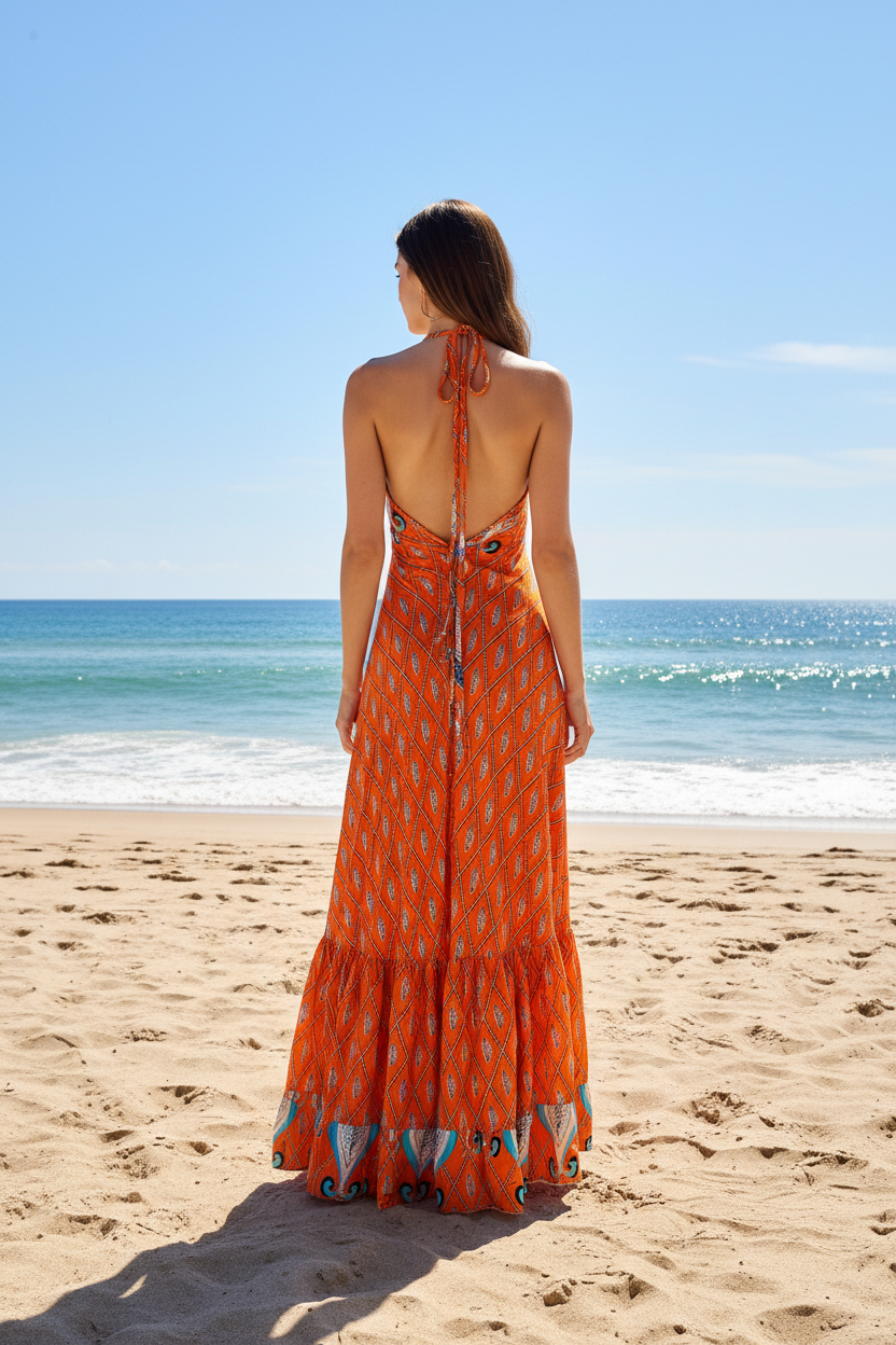 Ethnic, Gypsy, Hippie, Festival, Ruffle dress, additional view 2 from Ariel La Boutique